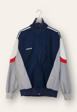 Vintage Adidas Track Jacket 90s in Blue M