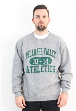 Vintage Men L Delaware Valley University Sweatshirt Pullover