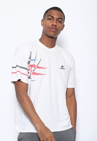VINTAGE ADIDAS LOGO T-SHIRT WHITE