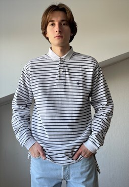Vintage POLO RALPH LAUREN Rugby Shirt Striped Pullover 90s 