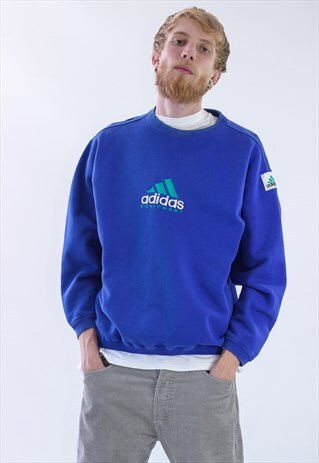 RARE VINTAGE MENS ADIDAS EQUIPMENT SWEATSHIRT BIG LOGO