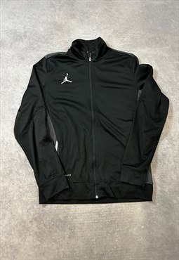 Nike Jordan Track Jacket Embroidered Logo Zip Up Jacket