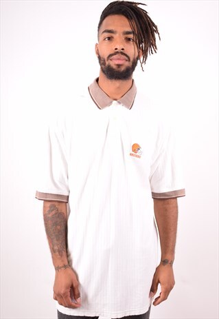 LEE MENS VINTAGE POLO SHIRT XL WHITE 90S
