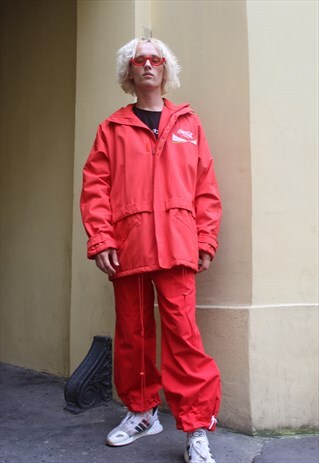 VINTAGE 90' OLDSCHOOL COOL UNISEX RED COCA COLA JACKET