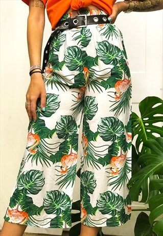 VINTAGE WHITE TROPICAL CULOTTES