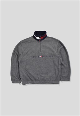 Vintage Tommy Hilfiger Embroidered Logo 1/4 Zip Fleece