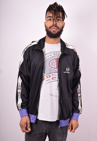 SERGIO TACCHINI MENS VINTAGE TRACKSUIT TOP JACKET MEDIUM 90'