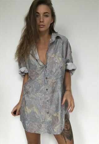 PATTERNED OVERSIZED RETRO VINTAGE UNISEX FESTIVAL SHIRT