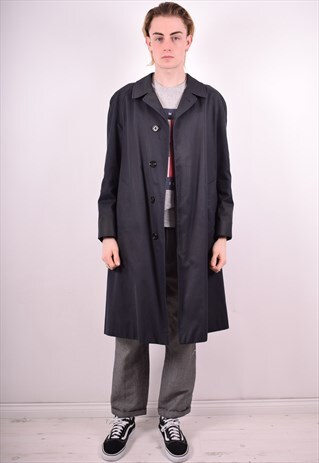 AQUASCUTUM MENS VINTAGE COAT MEDIUM BLUE
