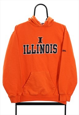 Vintage Orange NCA Illinois Hoodie Womens