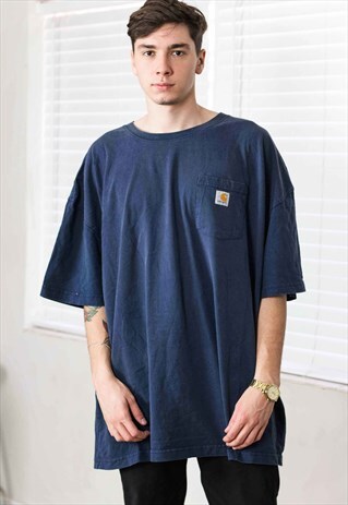 VINTAGE CARHARTT POCKET T-SHIRT LOGO 90S XXXXL14.8