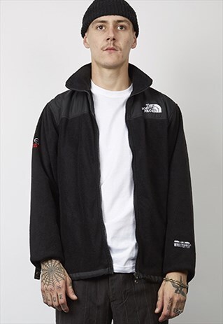 VINTAGE 90'S THE NORTH FACE BLACK FLEECE SPORTS JACKET