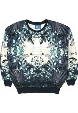 Vintage 90's Adidas Sweatshirt Crewneck Spellout Black,