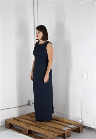 ON SALE PROM NAVY DRESS / SLEEVELESS MESH DRESS