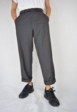 VINTAGE GREY REGULAR CLASSIC TROUSERS