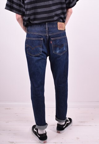 LEVI'S 501 MENS VINTAGE JEANS W32 L28 BLUE 90'S