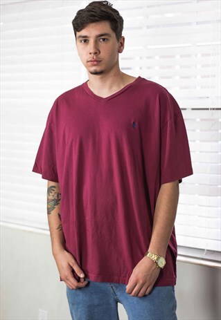 VINTAGE POLO RALPH LAUREN T-SHIRT LOGO 90S XXL 8.4
