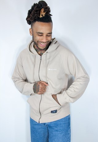 CHAMPION VINTAGE EMBROIDED HOODIE BROWN