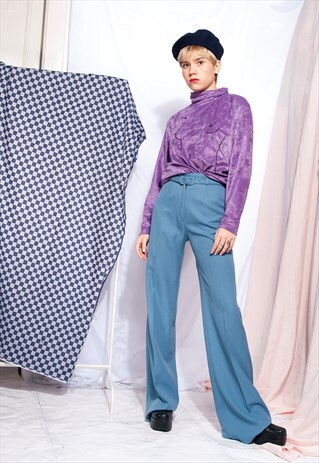 VINTAGE FLARE TROUSERS 70S WIDE-LEG BELLBOTTOM HIPPIE PANTS