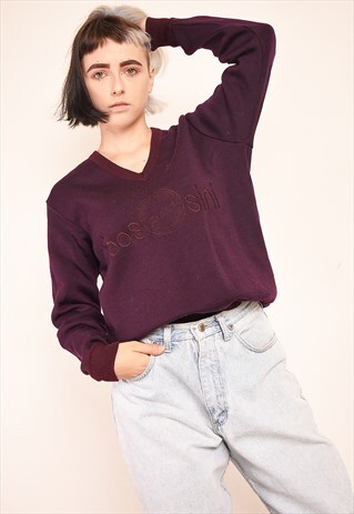90'S RETRO LOGO BOSSINI KNIT JUMPER