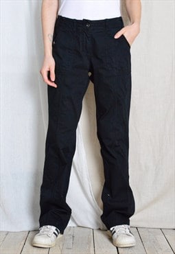 Y2K Black Grunge Gothic Cotton Pants