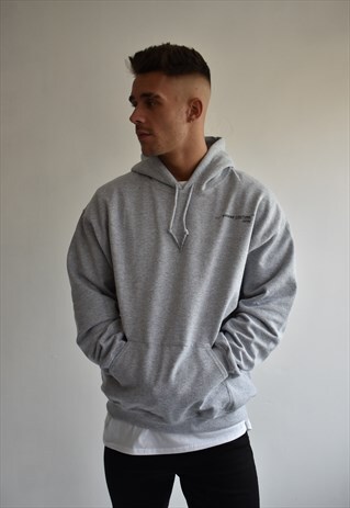 GREY BARCODE HOODIE