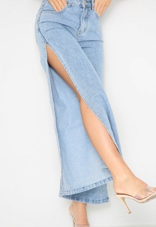 jeans with slit on side