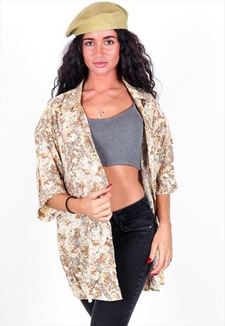 VINTAGE FLORAL PATTERNED SHIRT S1116
