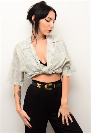 VINTAGE 90'S SOFT GRUNGE ABSTRACT PATTERNED OVERSIZED SHIRT