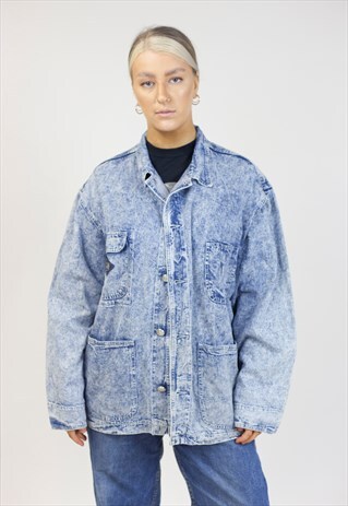 VINTAGE 90'S RIFLE BLEACHED DENIM JACKET