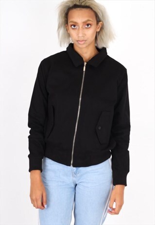 VINTAGE BLACK HARRINGTON JACKET