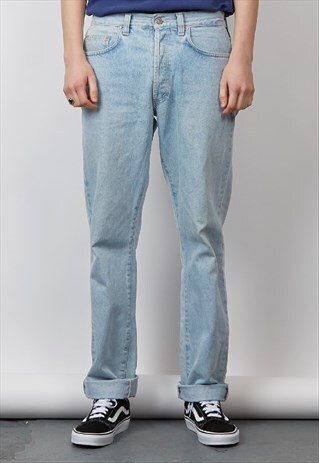 VINTAGE 90'S VERSACE LIGHT-WASH JEANS