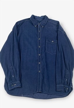 Vintage corduroy shirt navy blue xl BV16697