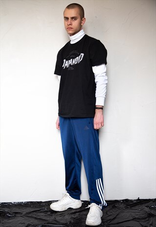 90S VINTAGE ADIDAS CLASSIC TRACK PANTS .STRAIGHT LEG.UNISEX