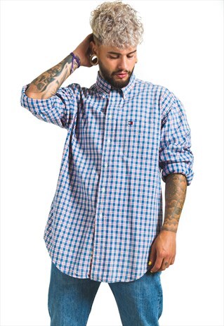 VINTAGE 80S TOMMY HILFIGER CLASSIC SHIRT / S6315