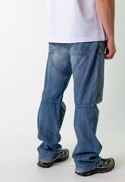 Blue Denim 90s G-Star  Cargo Skater Trousers Pants Jeans