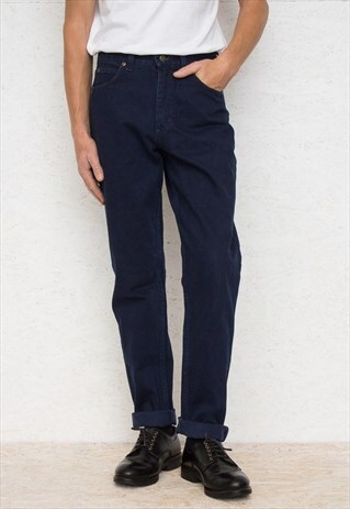 VINTAGE NAVY BLUE DENIM LEE JEANS