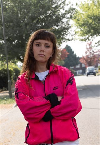 VINTAGE 80'S NIKE WINDBREAKER JACKET IN AN ELECTRIC PINK
