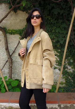 VINTAGE OVERSIZE SUEDE JACKET