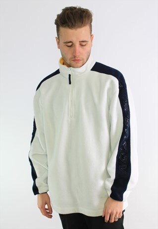 NAUTICA ARM SPELLOUT VINTAGE HALF-ZIP FLEECE
