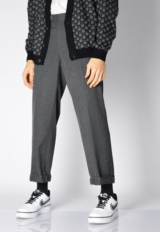 VINTAGE 90S GREY MINIMALIST PANTS