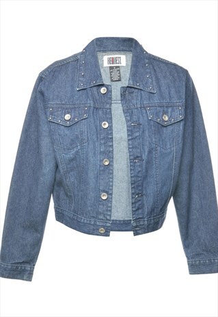 BEYOND RETRO VINTAGE BUTTON FRONT DENIM JACKET - M