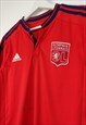 VINTAGE ADIDAS T-SHIRT OL FOOTBALL IN RED M