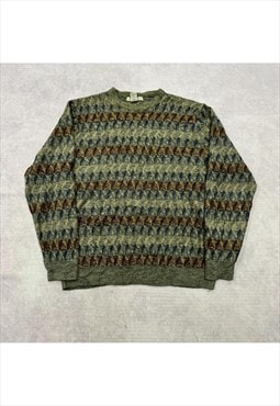 Vintage abstract knitted jumper Men's M