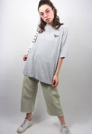 90'S RETRO GREY OVER-SIZED T-SHIRT