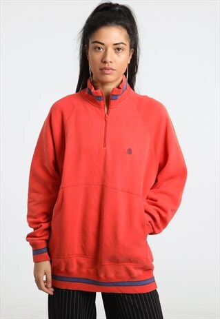 90S ROCKLEDGE SPORT EMBROIDERED LOGO 1/4 ZIP SWEATSHIRT