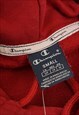VINTAGE CHAMPION SPELLOUT MAROON HOODIE MENS