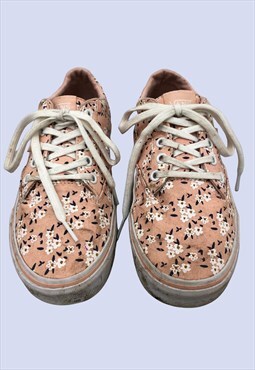 Vans Pink Ditsy Floral Cotton Canvas Low Casual Trainers