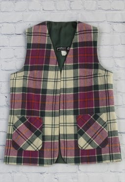 90's Vintage Scottish Tartan Waistcoat 