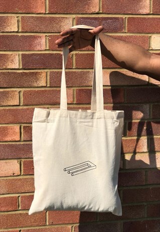 OPTICAL ILLUSION NATURAL COTTON TOTE